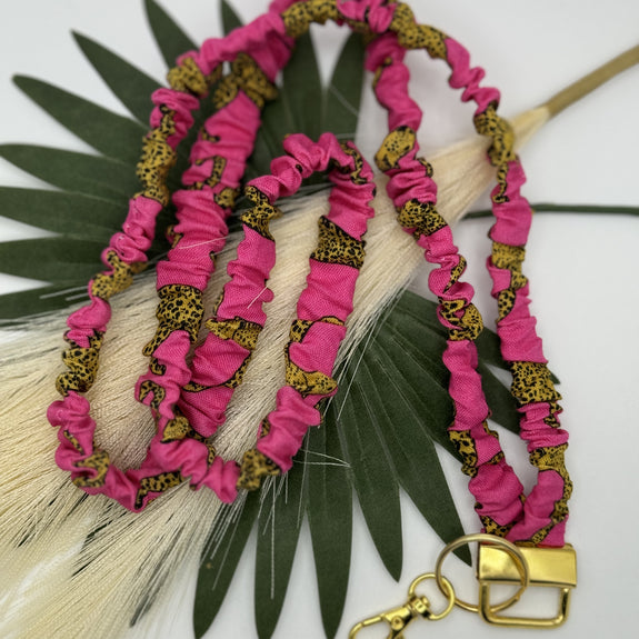Bright Cheetah Scrunchie Lanyard