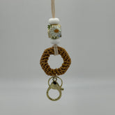 Floral Rattan Lanyard